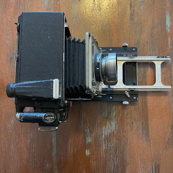 VTG Graflex Crown Graphic 4x5 Large Format Camera With Graflex Optar 135mm Lens - Picture 8 of 12